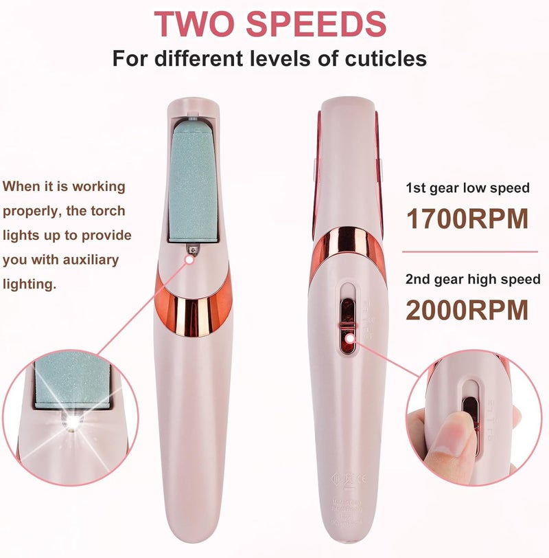 Feelon Foot Callus Remover for Dead Skin with Silicone Socks Full Size Socks, Rechargeable Pedicure Device for Women's Feet with 2 Roller Heads, Pedicure Kit for Women for Foot - Image 4