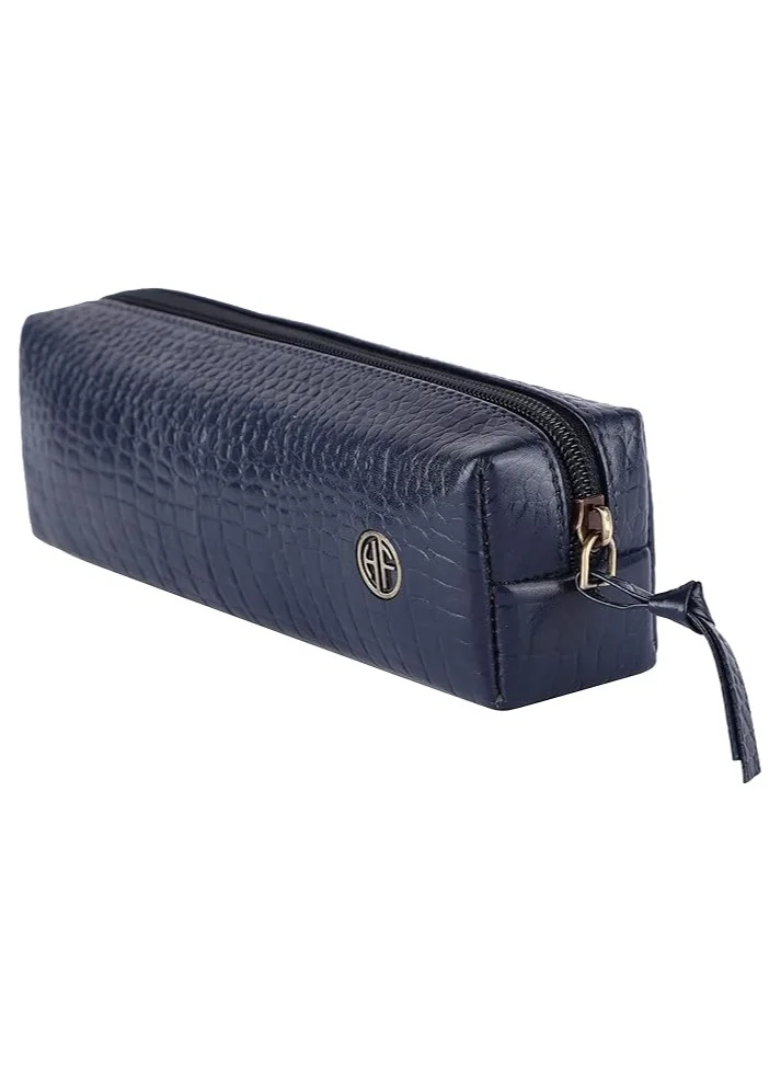 HAMMONDS FLYCATCHER Leather Utility Pouch - Multi-Use Genuine Leather Case for Pencils, Cosmetics, Stationery, Coins, Makeup Brushes - School & Office Organizer for Women & Men