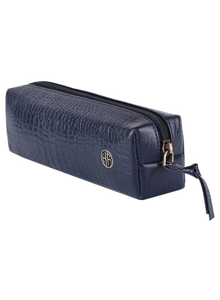 HAMMONDS FLYCATCHER Leather Utility Pouch - Multi-Use Genuine Leather Case for Pencils, Cosmetics, Stationery, Coins, Makeup Brushes - School & Office Organizer for Women & Men - Image 1