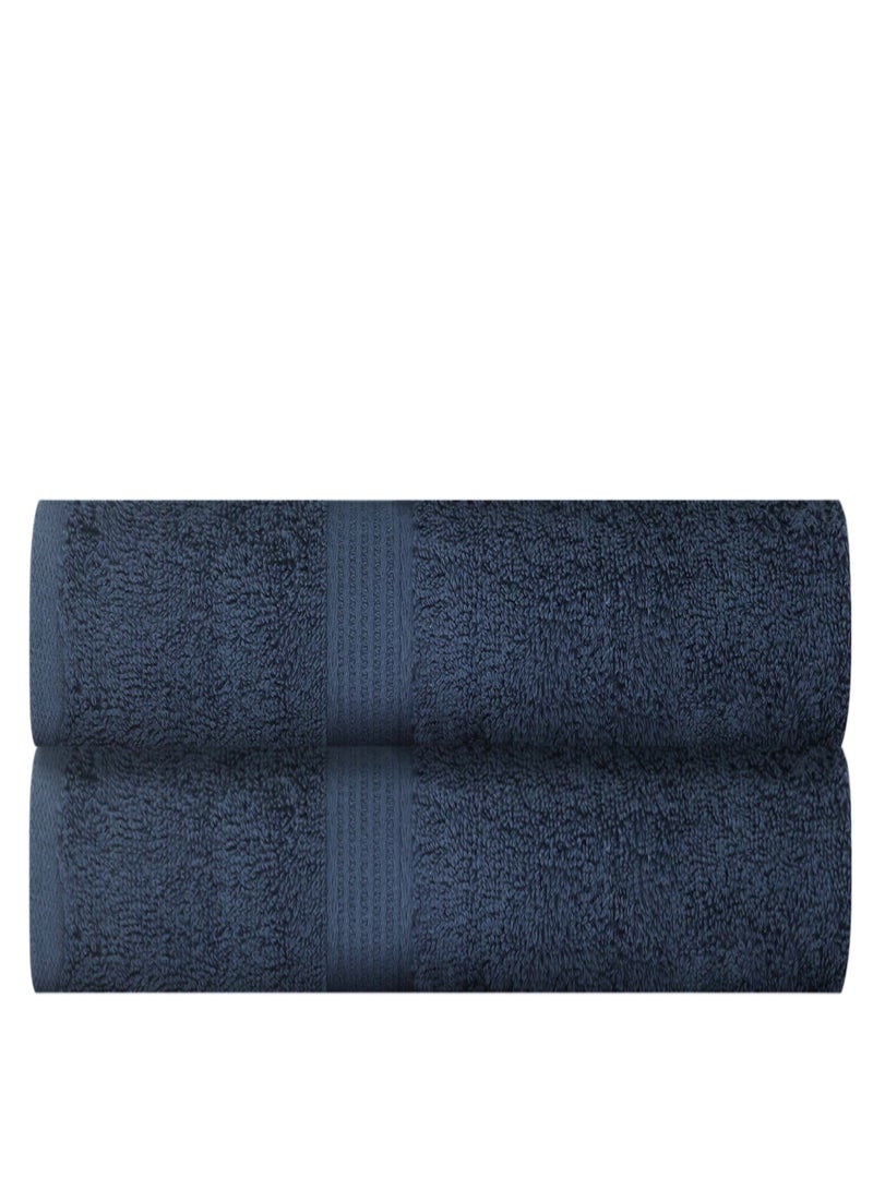 REZLAN UAE طقم مناشف استحمام فاخرة من REZLAN - 600 GSM قطن فاخر (100×155 سم/40×61 بوصة) - مناشف شاطئ واستحمام - أزرق فولاذي - Image 1