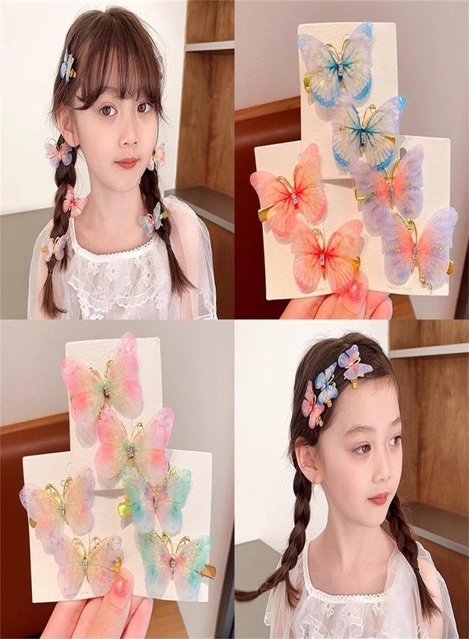BIG BOX 6 pcs Butterfly Hair Clips for Kids Moving Glitter Butterfly Clips Fairy Accessories for Women Butterfly Hair Accessories for Girls Colorful Butterfly Hair Clips - Image 2
