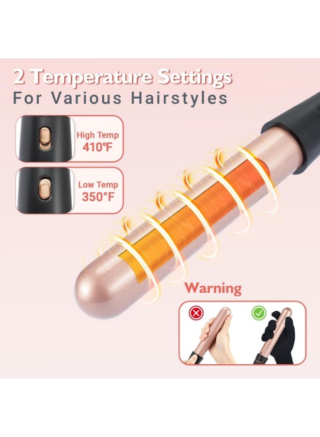USHOW 5-in-1 Curling Iron with Interchangeable Barrels, Wave Iron Included, Champagne Gold - Image 5