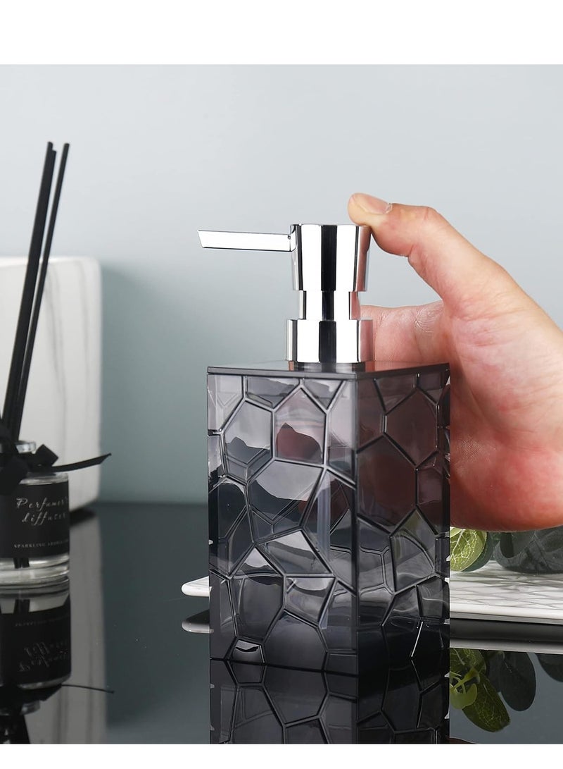 2 piece Soap Dispenser , Acrylic Hand Soap Dispenser Kitchen Liquid Soap Dispenser Press Hand Sanitizer Container 6.3x2.6x2.6 Inch - Image 5
