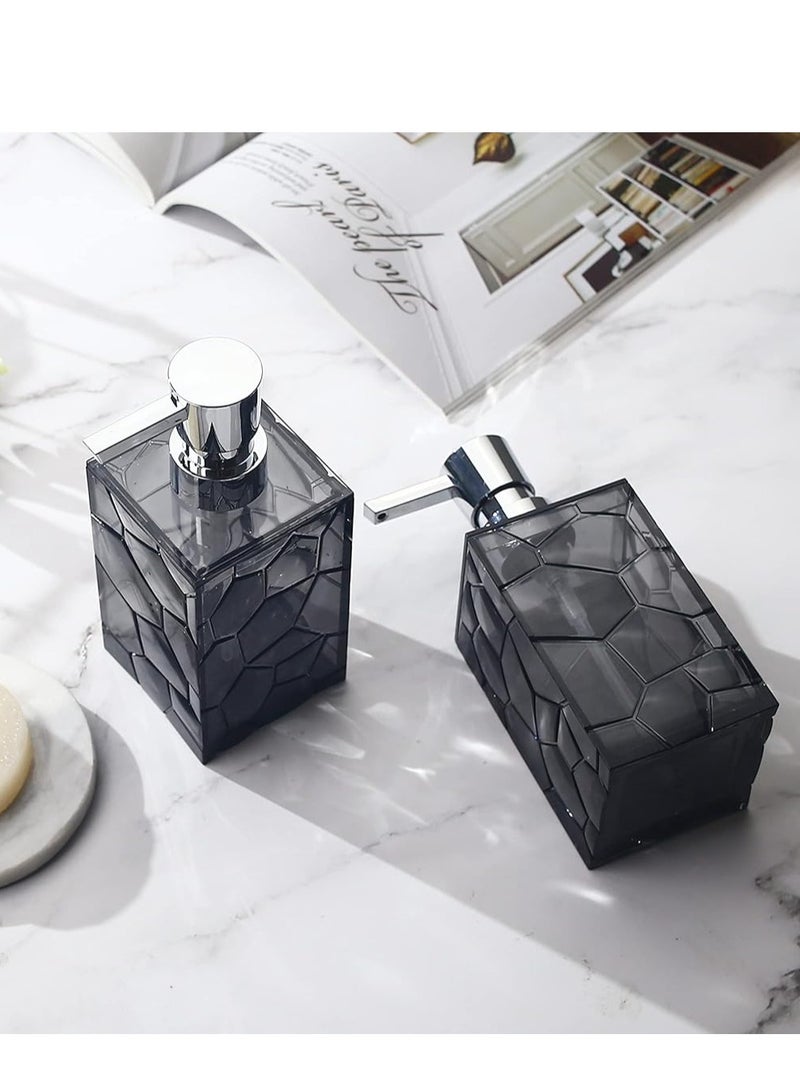 2 piece Soap Dispenser , Acrylic Hand Soap Dispenser Kitchen Liquid Soap Dispenser Press Hand Sanitizer Container 6.3x2.6x2.6 Inch - Image 4