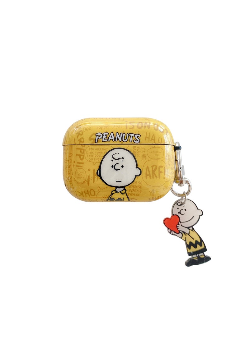 Peanuts Bear Printed Case Cover With Carabiner For Apple AirPods 1/2