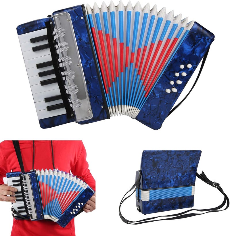 Wal front Piano Accordion 17 Keys 8 Bass Hand Accordion Teaching Training Interest Cultivation Musical Instrument for Beginners - Image 2