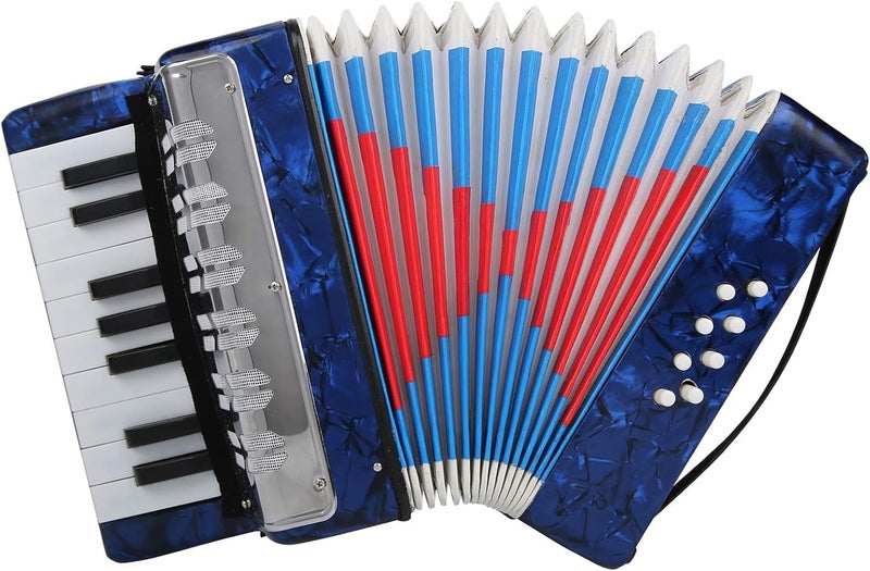 Wal front Piano Accordion 17 Keys 8 Bass Hand Accordion Teaching Training Interest Cultivation Musical Instrument for Beginners - Image 1