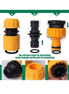 BIGTHREE Hose Connectors Fitting Set, Including 4 Hose End Quick Connectors, 2 2in1 Threaded Tap Connectors, Double Male Snap Connector, Hose Y Splitter Connector, Hose Washer & O Rings Spares Kit  - Image 4