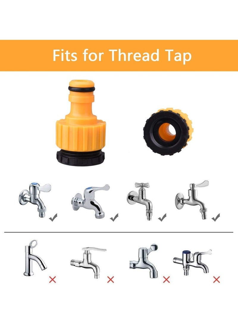 BIGTHREE - Hose Connectors Fitting Set, Including 4 Hose End Quick Connectors, 2 2in1 Threaded Tap Connectors, Double Male Snap Connector, Hose Y Splitter Connector, Hose Washer & O Rings Spares Kit - Image 1