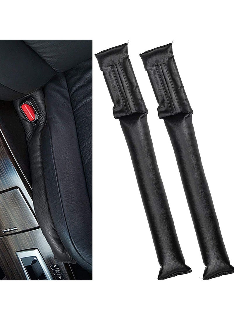 ON MART On Mart 2 Pack Car Seat Gap Fillers | PU Leather Car Seat Gap Filler | Car Seat Gap Stopper | Leather Car Seat Cover Gap Filler Pad | Soft Side Handbrake Gap Filler Pad, Universal, Suitable for Cars, Trucks, SUVs (Black)  - Image 3