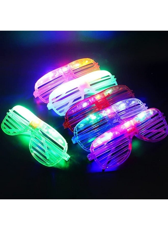 بيوينتي نظارات حفلات مكونة من 6 قطع، نظارات شمسية LED تتوهج في الظلام، 3 أوضاع إضاءة، نظارات مضيئة، ألعاب للحفلات - Image 1