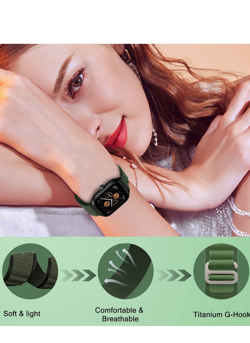 Generic - 20mm Stretch Nylon Metal Alpine Loop Woven Strap ForXiaomi Amazfit GTS2 / GTS  /GTS 2e /GTS 2 Mini - Green - Image 1