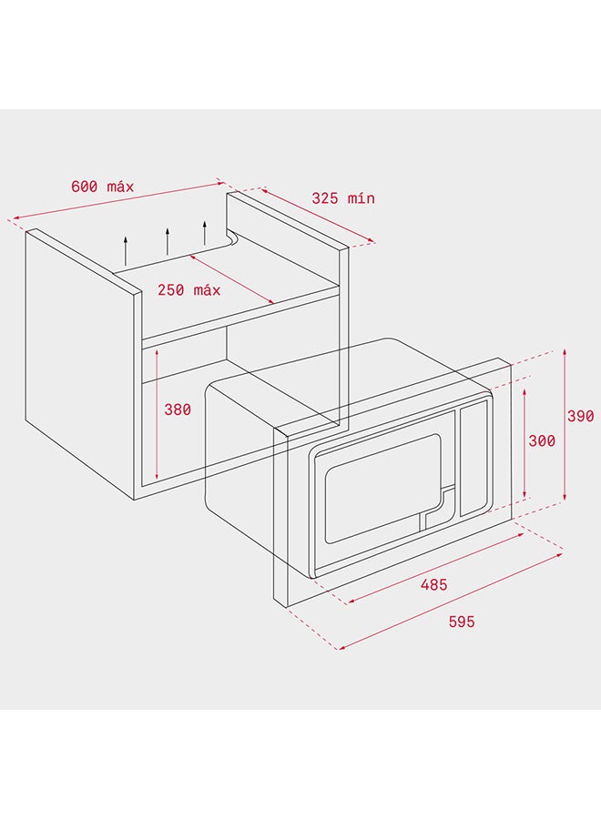 تيكا ميكروويف مدمج MS 620 BIS + شواية مع تحكم باللمس - Image 2