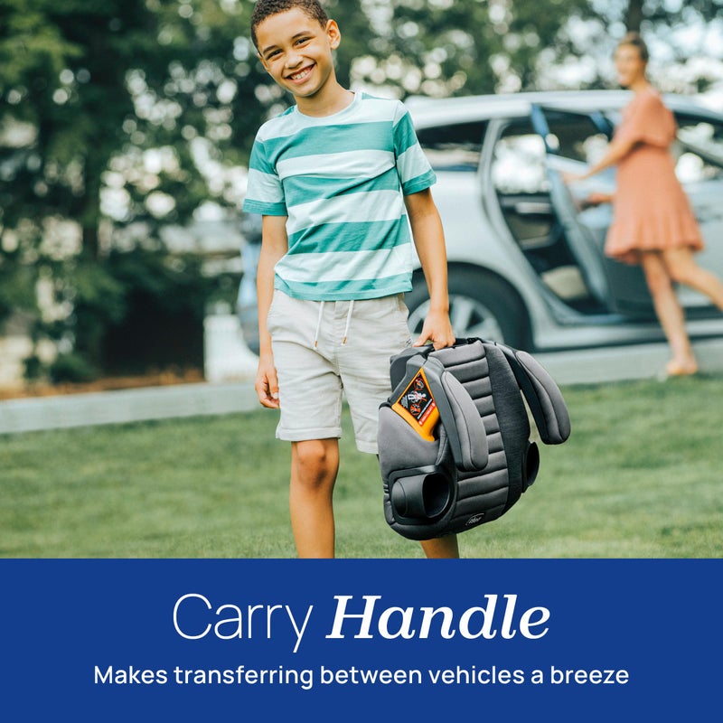 Chicco GoFit ClearTex Backless Booster Car Seat, Travel Booster Seat for Car, Portable Car Booster Seat for Children at Least 4 Years Old and 40-110 lbs. | Shadow/Black - Image 4