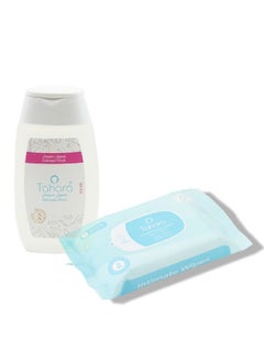 Intimate Wash Hygiene Cleanser For Daily Care, pH-balanced, Gentle, Hypoallergenic, 100ml And Feminine Wet Wipes With Natural Musk Scent For Sensitive Intimate Areas, 20 Count