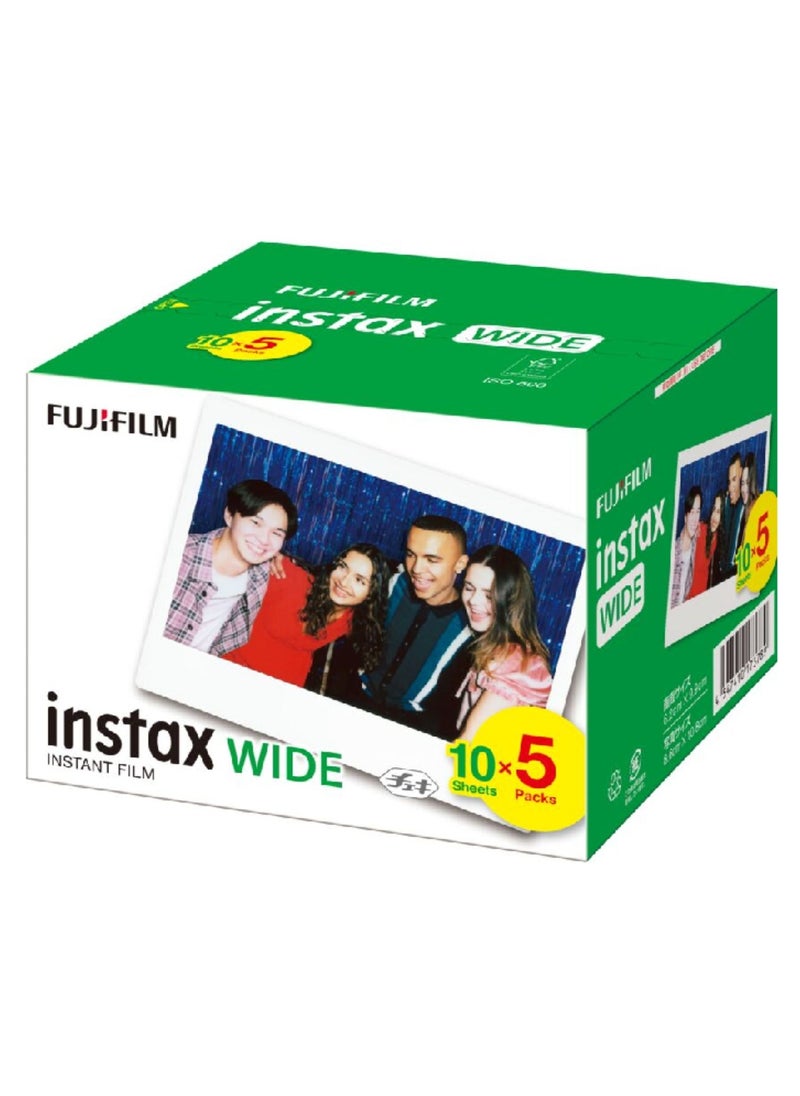 FUJIFILM Instax WIDE instant film 50 shot pack, White Border, suitable for all instax WIDE cameras and printers  - Image 2