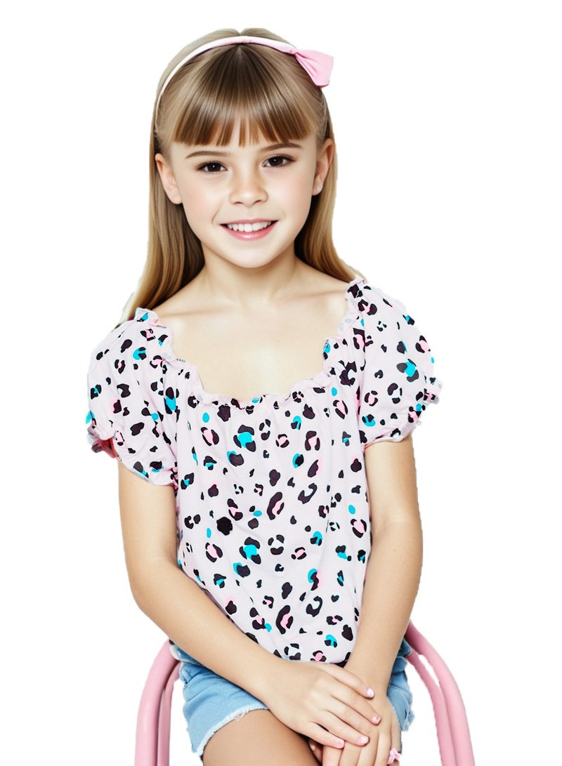 WiNi BEE Girls Top Fashion Floral t-shirt girl cotton short sleeve tee for Teenage Girls Clothes 8 10 12 14 16Years - Image 1