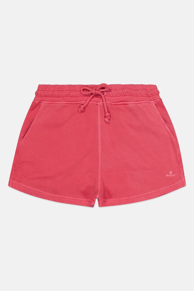 GANT Women Embroidered Logo Basic Shorts, Pink - Image 3