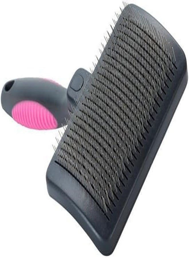 Kruuse Buster Medium Self Cleaning Pin Brush for Dogs & Cats – Retractable Pins for Easy Grooming - Image 2