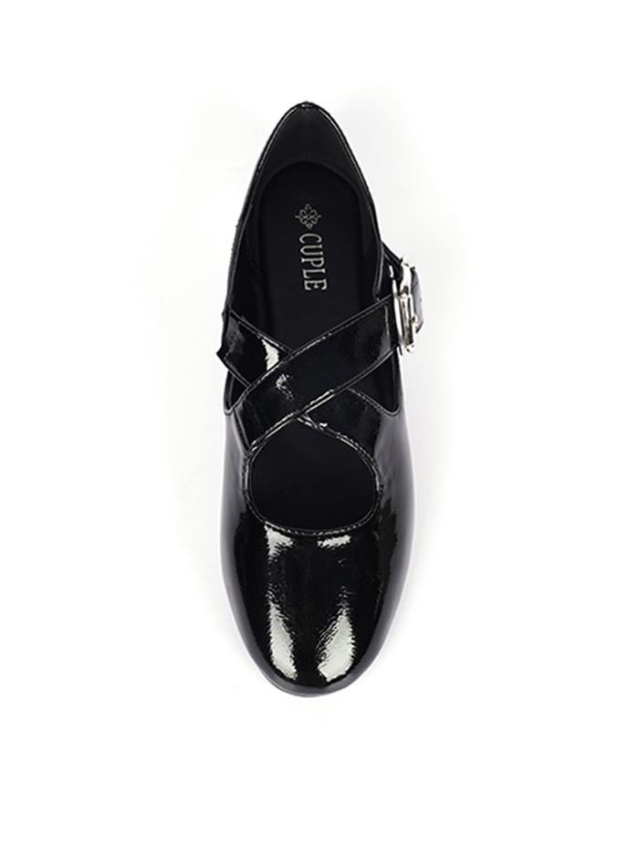 كابلي حذاء ماري جين كلاسيك نسائي بحزام متقاطع - Image 3