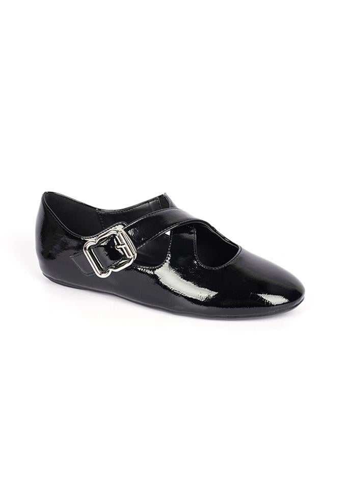 كابلي حذاء ماري جين كلاسيك نسائي بحزام متقاطع - Image 1