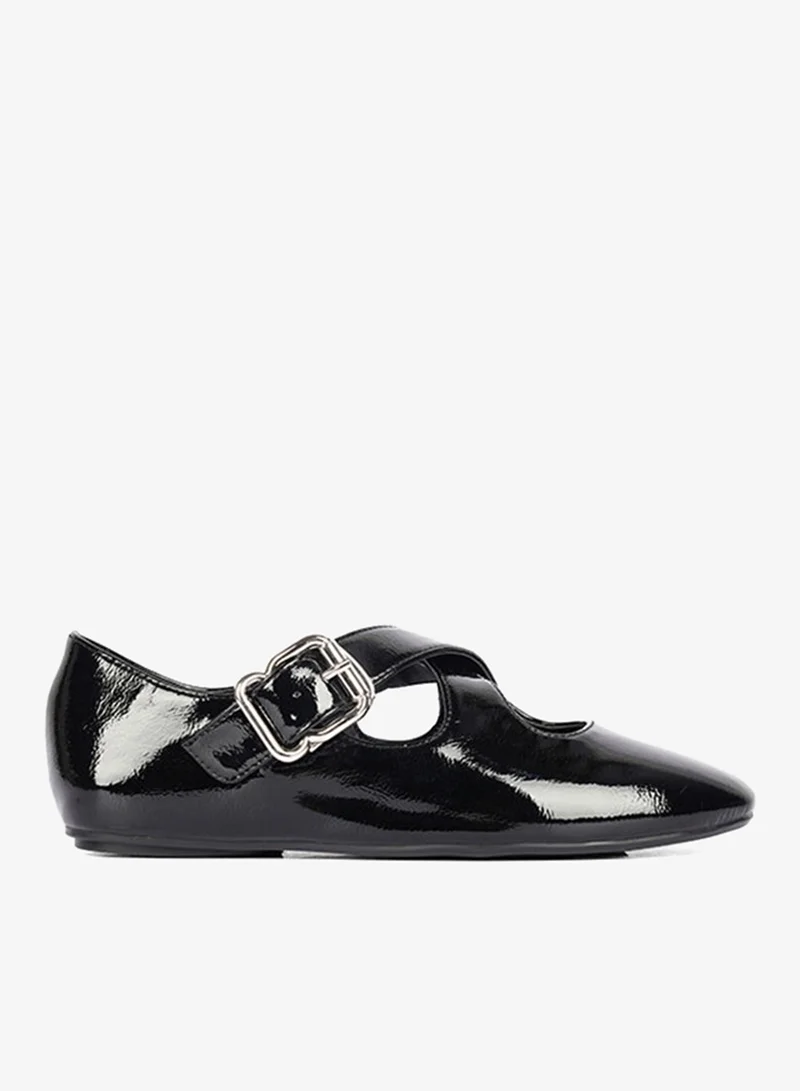 كابلي حذاء ماري جين كلاسيك نسائي بحزام متقاطع