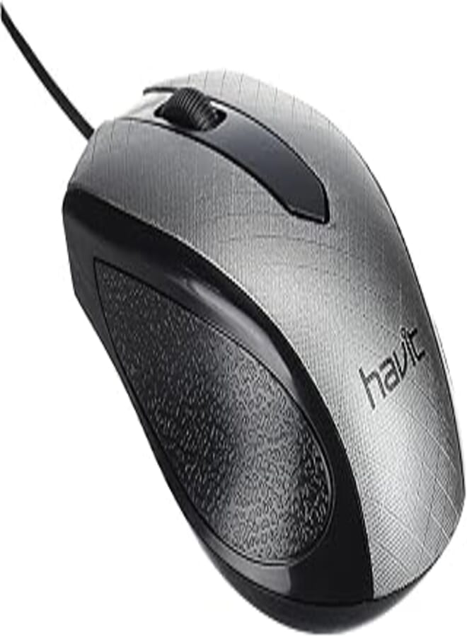 Havit MS80 Optical 1200 DPI, 3 Keys USB Mouse,Grey