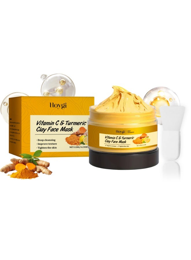 Turmeric Vitamin C Cleaning Facial Mask Turmeric Mud Facial Mask Deep Cleansing Facial Mask Vitamin C Smearing Facial Mask - Image 1