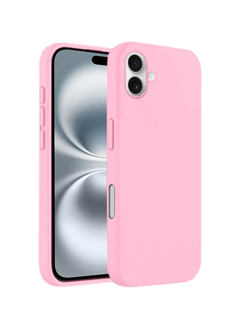 Techie Soft Smooth Silicone MagSafe Back Cover Case with Inner Microfiber Lining for Apple iPhone 16 – Pink - Image 1