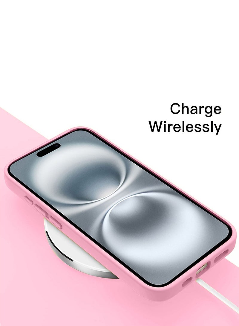 Techie Soft Smooth Silicone MagSafe Back Cover Case with Inner Microfiber Lining for Apple iPhone 16 – Pink - Image 5