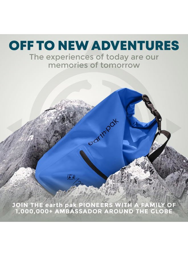 Earth Pak Torrent Series Waterproof Dry Bag Keeps Gear Dry for Kayaking, Boating, Hiking, Camping and Fishing with Waterproof Phone Case (Blue, 30L) - Image 5