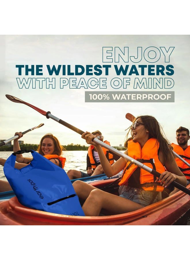 Earth Pak Torrent Series Waterproof Dry Bag Keeps Gear Dry for Kayaking, Boating, Hiking, Camping and Fishing with Waterproof Phone Case (Blue, 30L) - Image 3