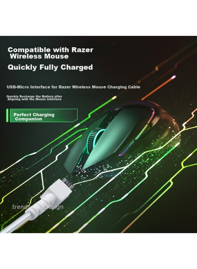 Trendsetter Compatible With Razer Mouse Charging Cable, For Razer Viper Ultimate Edition, Razer Basilisk Ultimate Edition, Razer Viper V2, Razer Viper Professional Edition, Android Data Cable, 2 Meters - Image 2