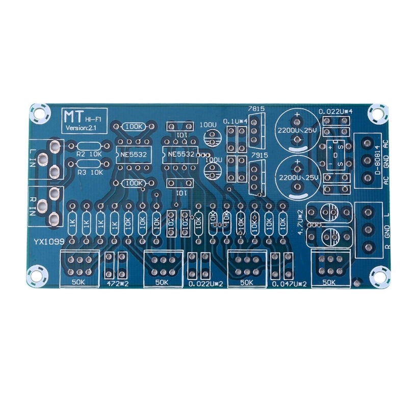 DIY Stereo Preamplifier Kit With Volume Tone Control Board Low Middle High Pitch - Image 3