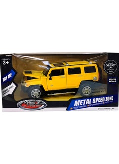 MSZ Hummer H3 1:24 With Pull Back Simulation Sound Light Doors Opened Collectible Kids Toys  - Image 1