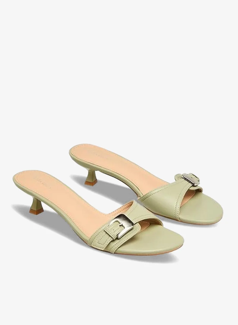 Flora Bella By Shoexpress Flora Bella Women Buckle Accent Kitten Heel Sandals