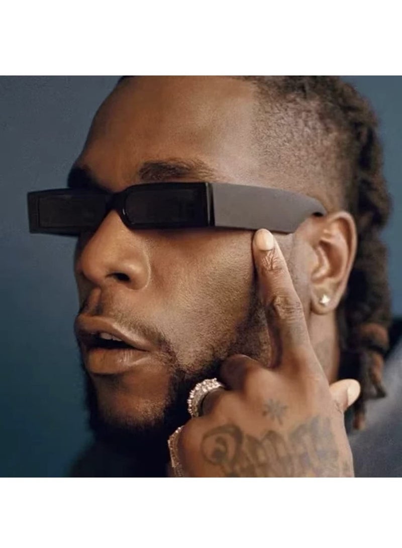 SYOSI Small Square Sunglasses Protection Glasse, Retro Rectangle Sunglasses Women and Men Vintage, Vintage Driving Glasses 90¡¯s Fashion Narrow Square Frame UV400 Protection - Image 5