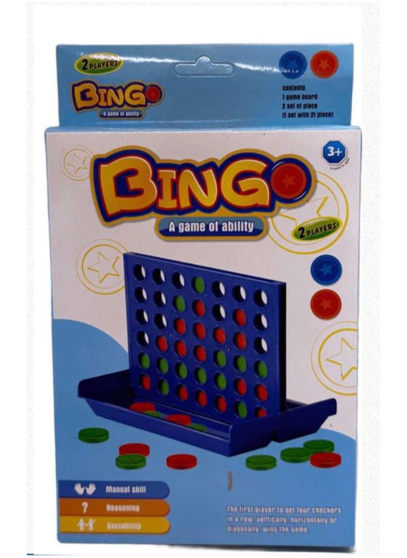 Bingo Connect 4 plastic game for children aged 3 years and above for entertainment and increasing concentration 