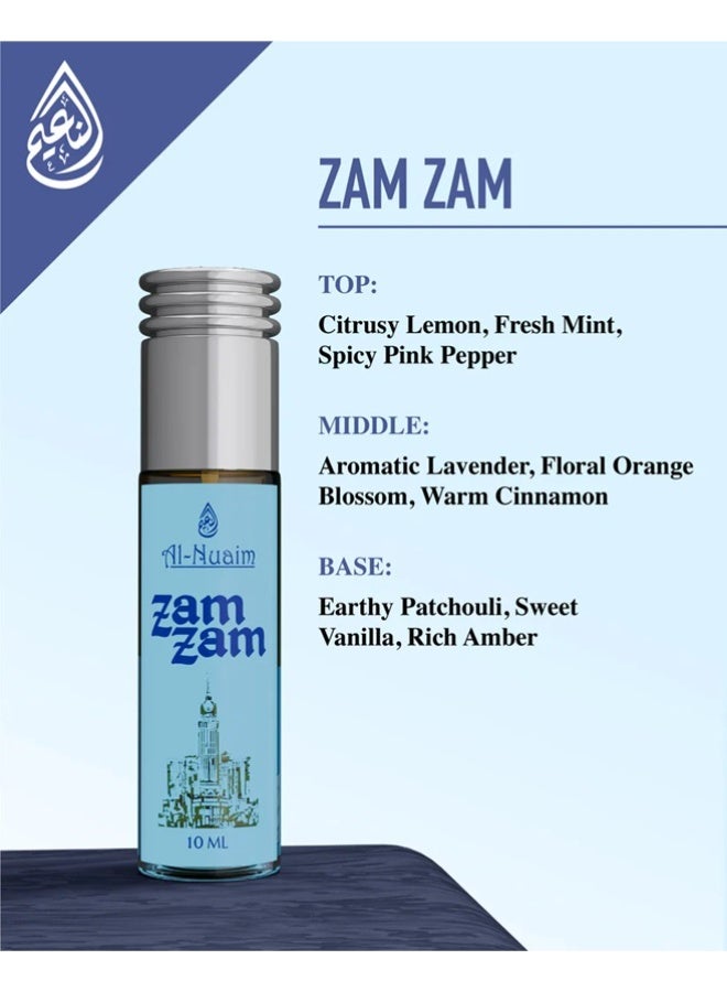 Al Nuaim Zam Zam Eau de Parfum Spray Unisex 10ml | Long Lasting Fresh Clean Spiritual Inspired Fragrance Mini Perfume | Elegant Arabic Scent for Men & Women | Travel Size Pocket Vaporisateur Daily Wear - Image 3
