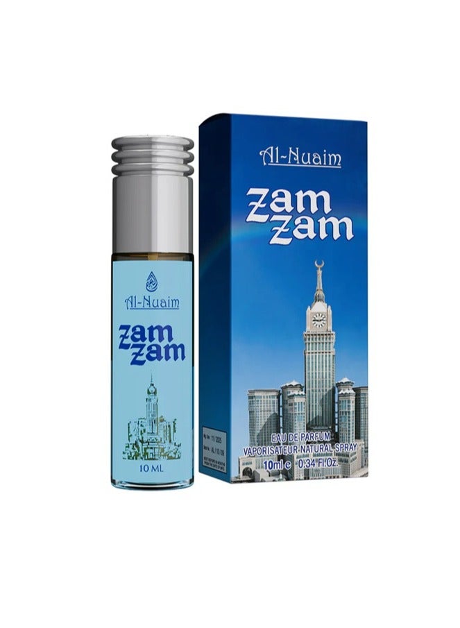 Al Nuaim Zam Zam Eau de Parfum Spray Unisex 10ml | Long Lasting Fresh Clean Spiritual Inspired Fragrance Mini Perfume | Elegant Arabic Scent for Men & Women | Travel Size Pocket Vaporisateur Daily Wear - Image 1