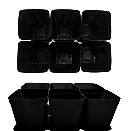 OJYUDD 24 Pack 3 Inch Black Nursery Pot Flower Pots Square Plastic Plant Pot Plastic Starter Pots with Saucer Basket Indoor Outdoor for Your Room,Garden Office and Balcony Decor - Image 5