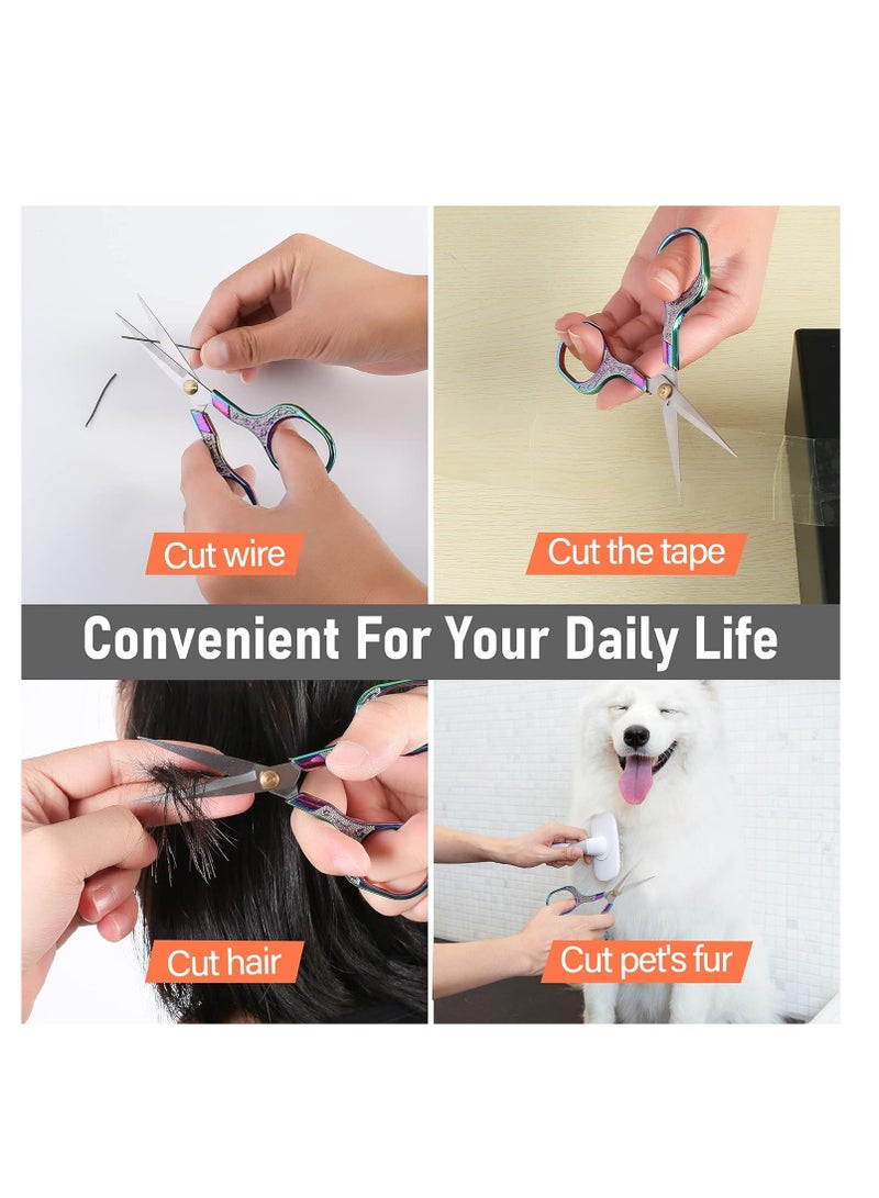 Suntown Embroidery Precision Scissors 5 Inch Vintage Scissors  Ultra Sharp Blade Shears Scotch Small Crafts Scissors for Multi Purpose  for Embroidery Sewing Art Work Craft DIY Daily Use 2 Pack - Image 2