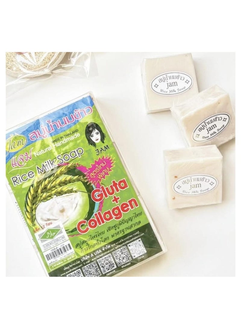 جام صابون الأرز التايلندي الاصلي مكون من 12 قطعة - Image 2