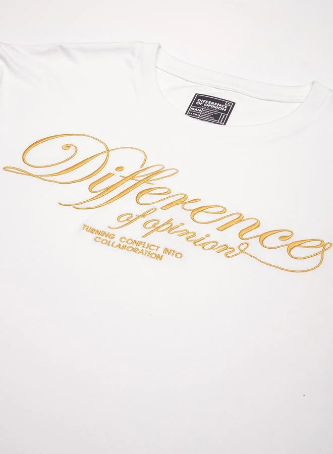 Difference of Opinion Men Oversized Embroidery Detail T-Shirt