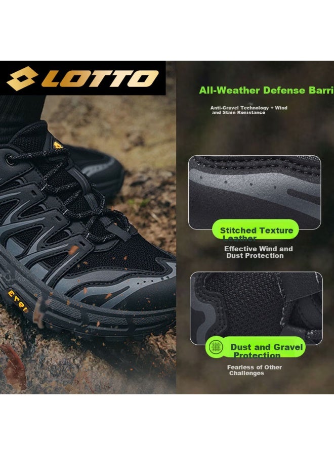Lotto Women's Running Shoes, Couples' Outdoor Hiking And Mountaineering Shoes, Trail Shock-absorbing Non-slip Sports Shoes For Women 5939 Black Size 37 - Image 4