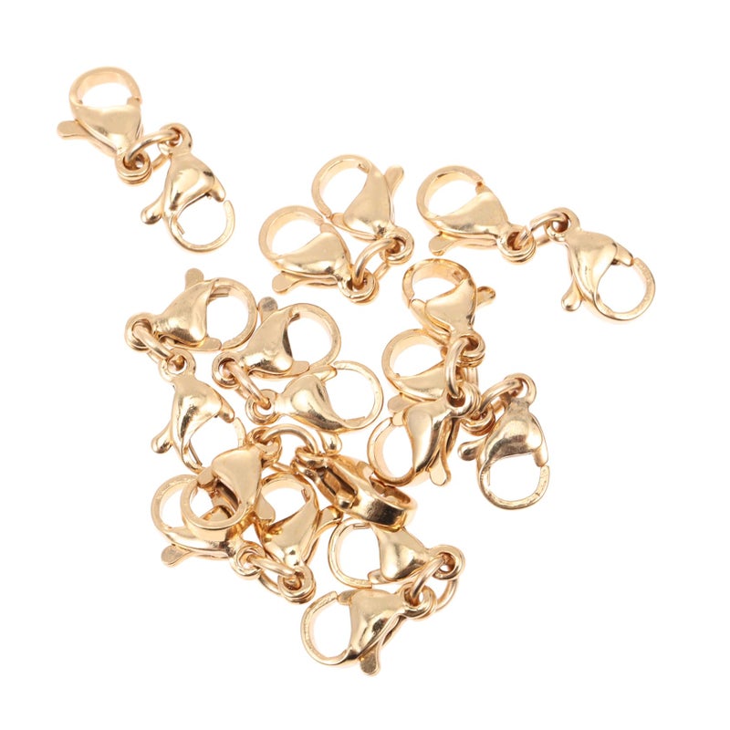 10pcs Stainless Steel Lobster Clasps for DIY Jewelry Making Repair Strong Rustproof - Image 2