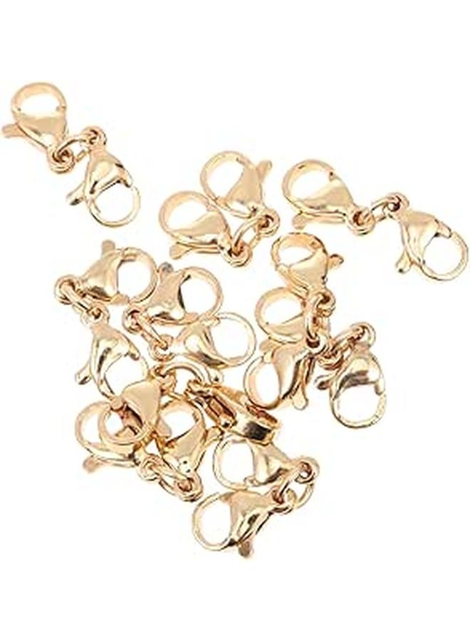 10pcs Stainless Steel Lobster Clasps for DIY Jewelry Making Repair Strong Rustproof - Image 1