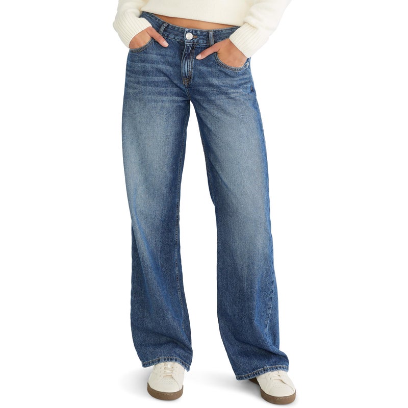 Aeropostale Low-Rise Baggy Wide-Leg Jean, Dark WASH, 16S - Image 1
