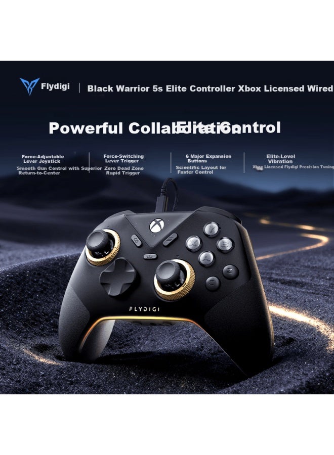 FlyDigi وحدة تحكم الألعاب السلكية فليديجي بلاك ووريور 5s إلترا مرخصة من إكس بوكس مع اهتزاز لجهاز الكمبيوتر ستيم تلفاز نيه 3 - Image 1