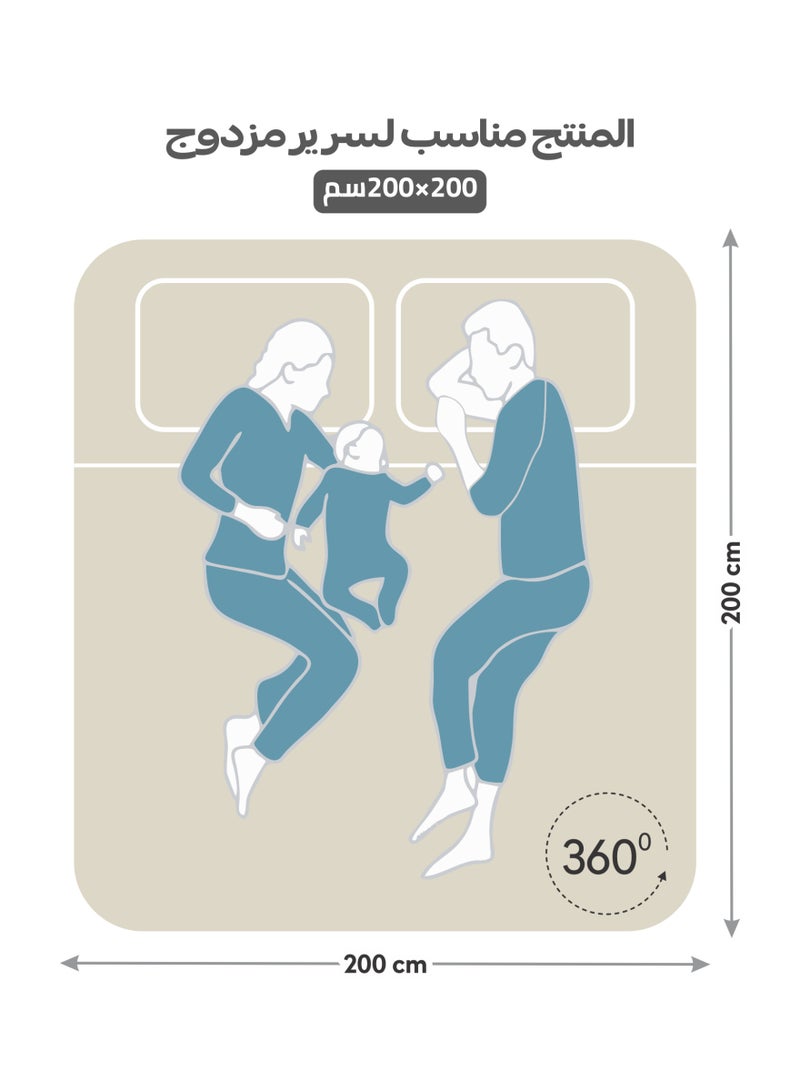 دوناتيلا طقم ملاءة سرير مثبتة سادة مقاس كينج من 3 قطع من دوناتيلا، ملاءة بحواف مرنة وغطاءي وسادة، ملمس ناعم وحريري، عمق الجوانب 35 سم، من ألياف دقيقة ممشطة، جيدة التهوية (طقم شرشف مطاط فندقي) - Image 2